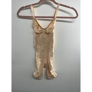Skims Seamless Sculpt Mid-Thigh Bodysuit Women's XS Beige Adjustable Straps